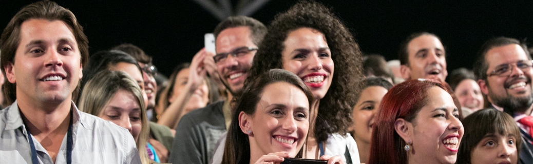 Attendees during a performance by Brazilian signer and Rotary polio ambassador Ivete Sangalo at the closing plenary session, Rotary International Convention, 9 June 2015, Sao Paulo, Brazil.
