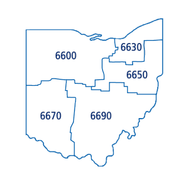 All Ohio PETS Districts Map